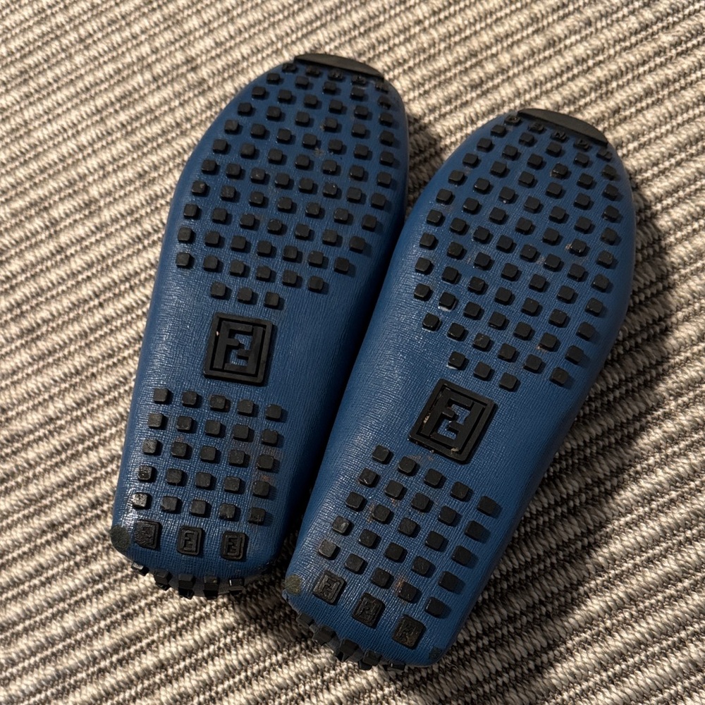 Fendi Men's Navy Slip-On Loafers (Runs Big!) - Picture 3 of 4